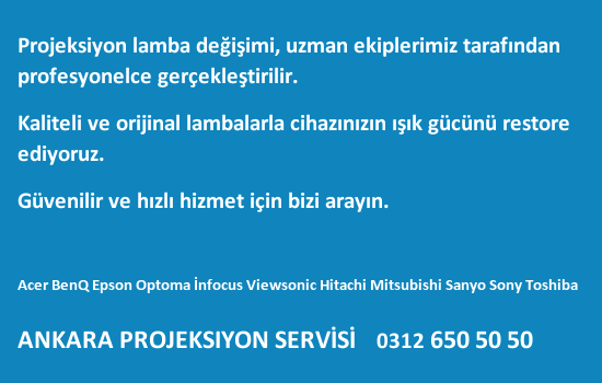 Ankara Projeksiyon Lamba Fiyatları